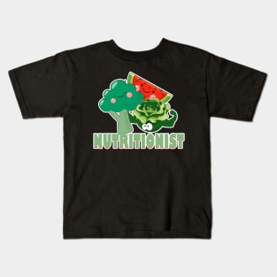 Cute Fruit & Vegetables Professional Nutritionist Kids T-Shirt